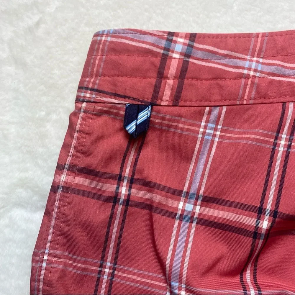 Brooks Brothers Coral Plaid Swim Shorts Size 38